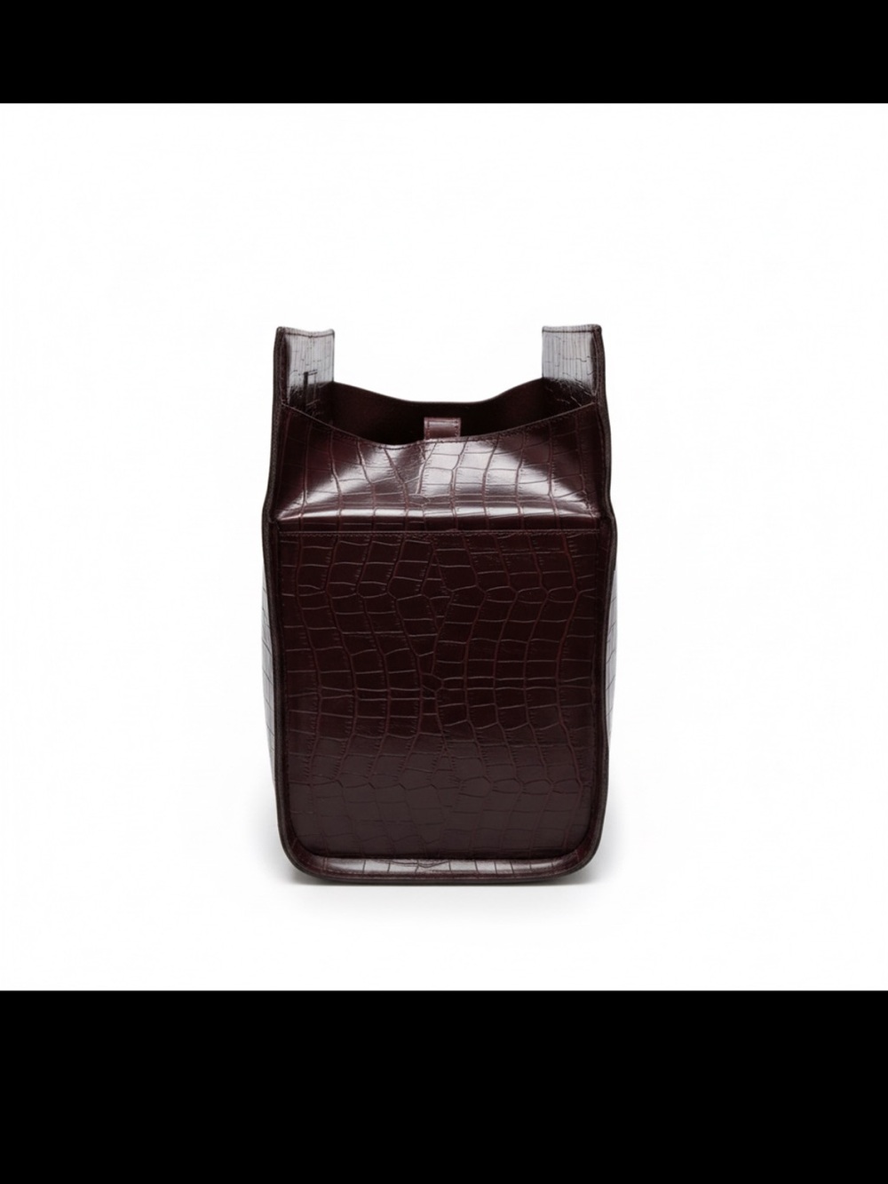 Vintage Bobbi Brown Faux Croc Cosmetic Train Case - Burgundy / Plum - Picture 3 of 8